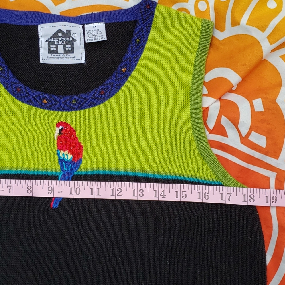 RARE 🦜 Parrot twinset sweater and tank - Storybook Knits - Picture 10 of 11